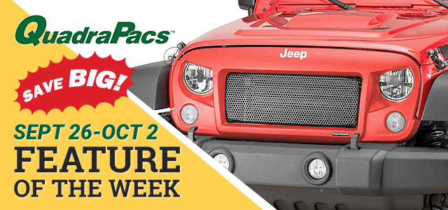Rugged Ridge Spartan Grille System with Quadratec LED Headlights
