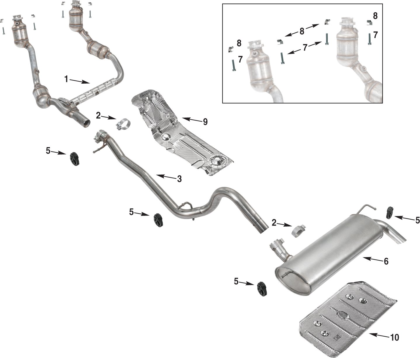 Jeep Wrangler JK Exhaust Parts 07-11 | Quadratec