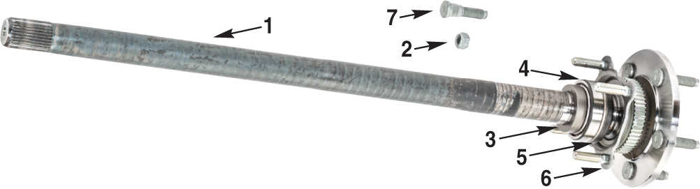 Jeep jk rubicon rear axle shaft #1