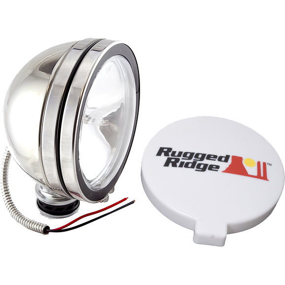 Rugged Ridge 15208.01 Stainless Steel 6" Round Off Road Fog Light 100W
