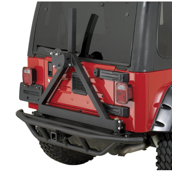Rugged Ridge RRC Rear Bumper with Hitch and Swingout Tire Carrier for