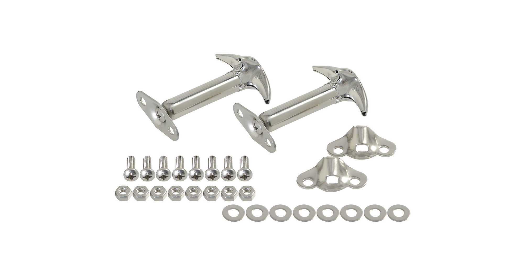 Kentrol Stainless Steel Hood Latch Set for 4295 Jeep® CJ & Wrangler YJ