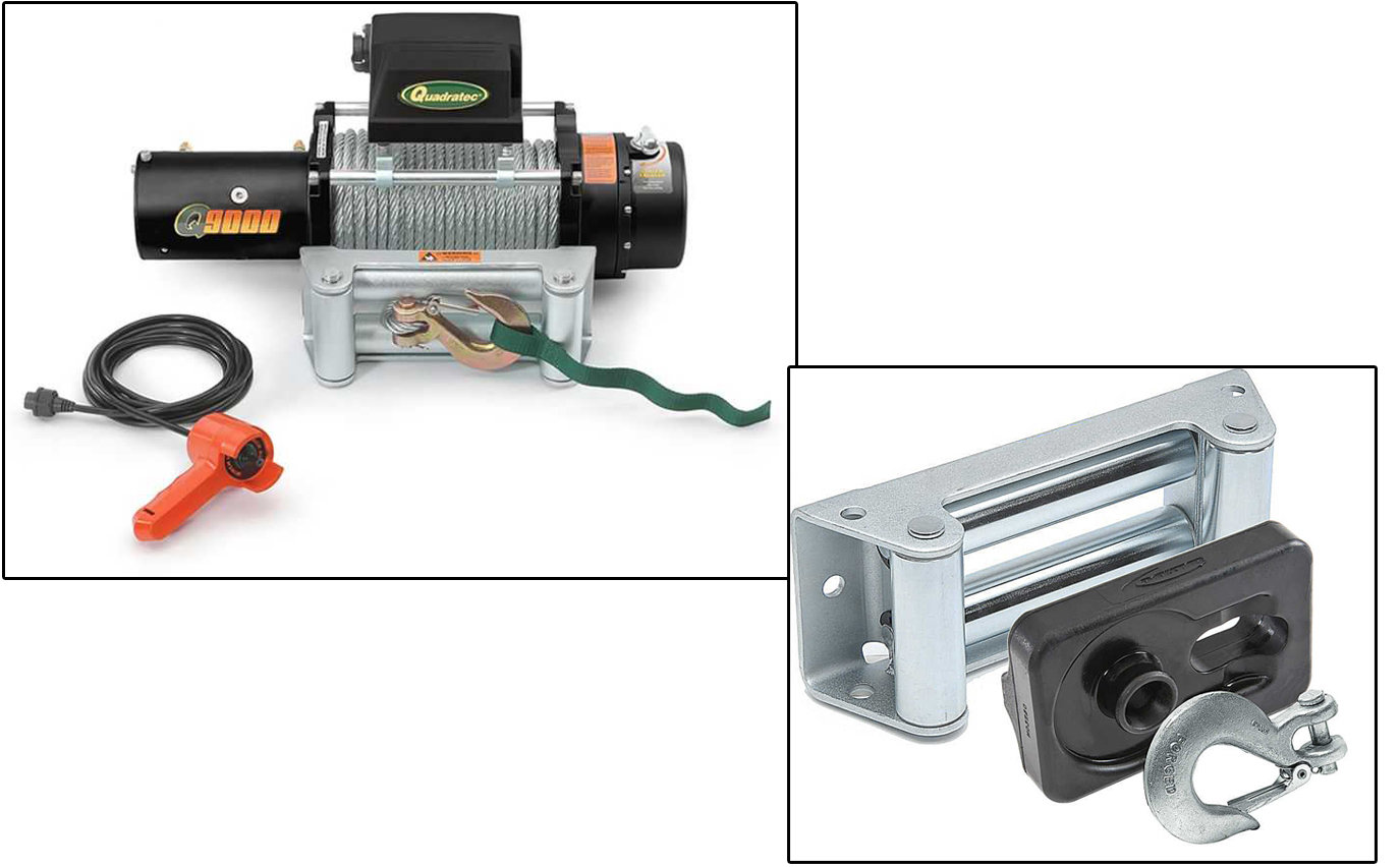 Quadratec QSeries Winch with Daystar® Winch Isolator For Roller
