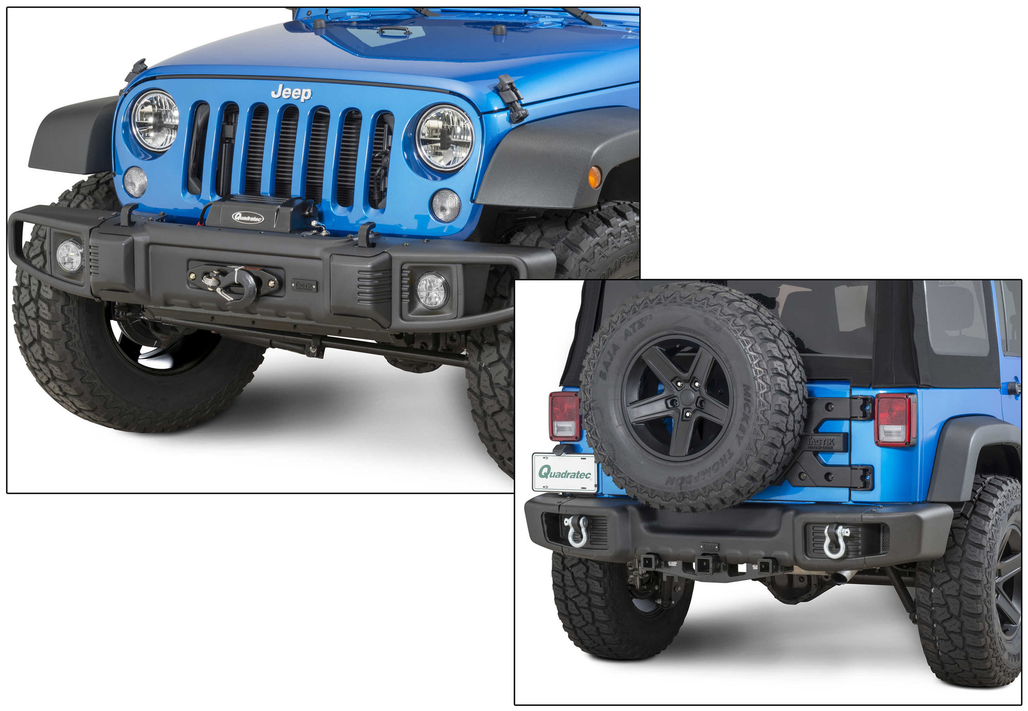 Tactik 174 Front Amp Rear Bumper With Led Fog Lamps For 07 17