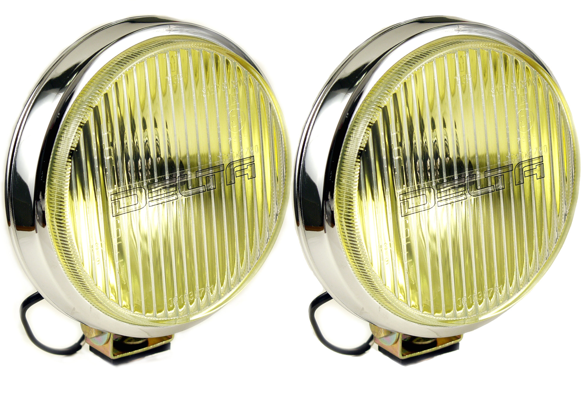 Delta Tech 01614950C Delta 100 Series Chrome Thinline Round Amber Fog