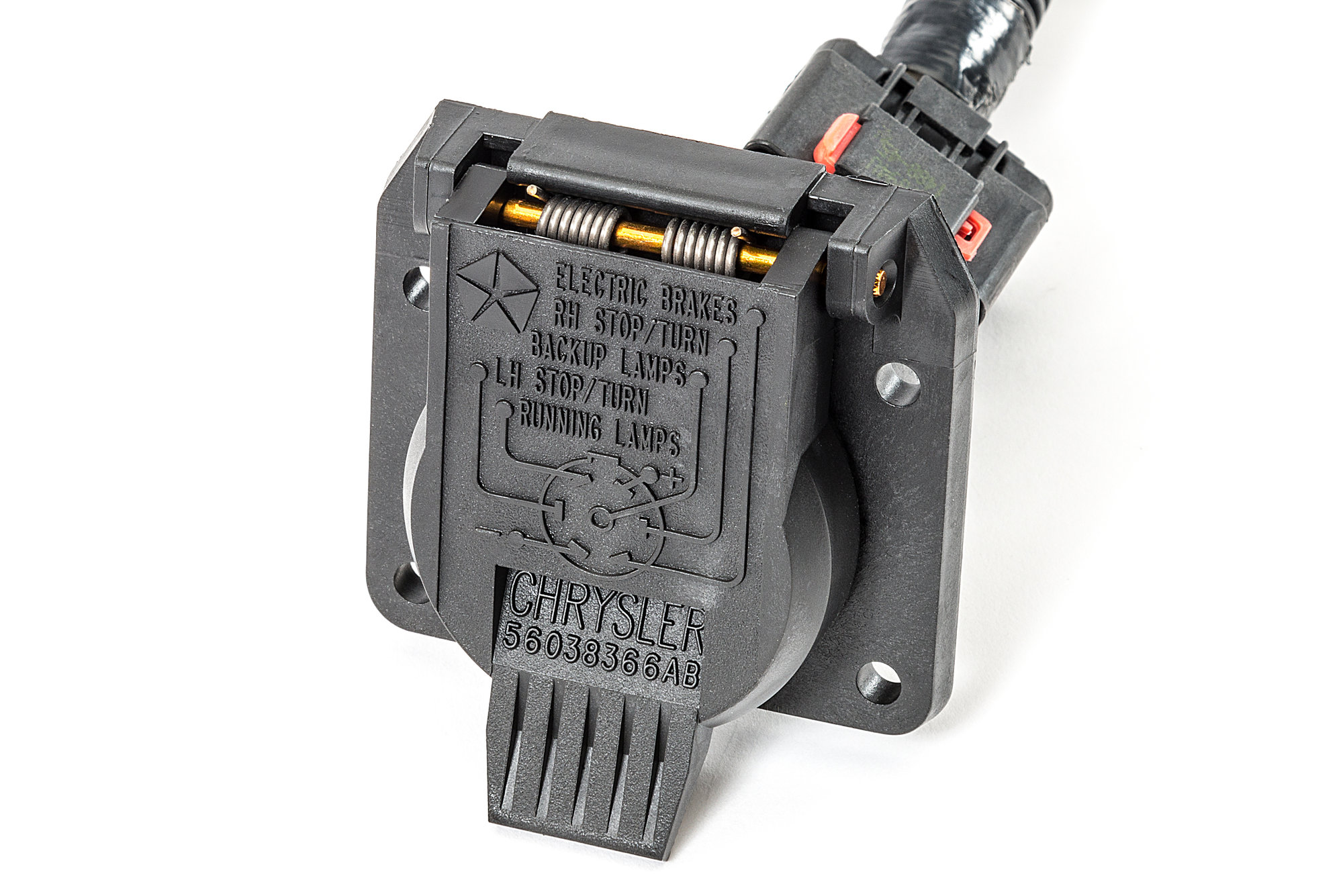 Mopar® 82209769AB 7-Way Round Hitch Wiring Harness for 05-06 Jeep 2006 Jeep Grand Cherokee Trailer Hitch Wiring Harness