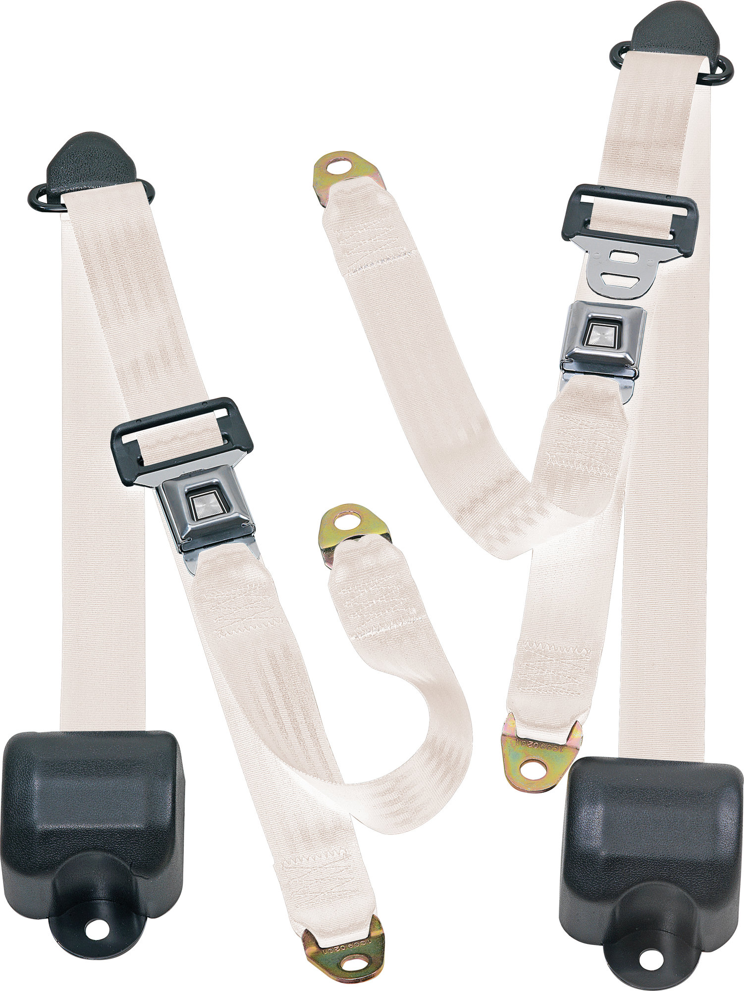 Seatbelt Solutions Front Metal Push Button 3 Point Retractable Belts