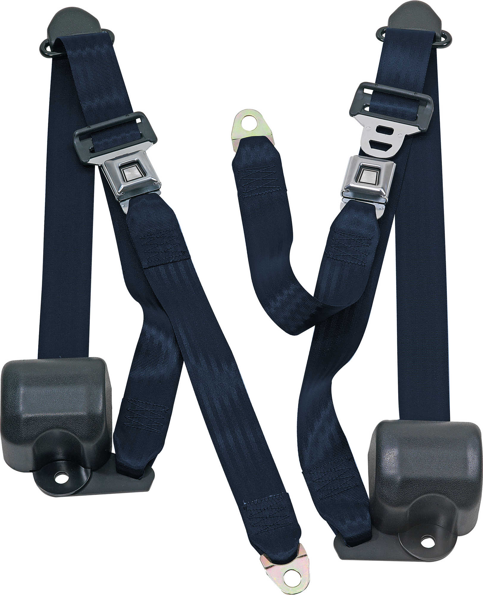 Seatbelt Solutions Front Metal Push Button 3 Point Retractable Belts
