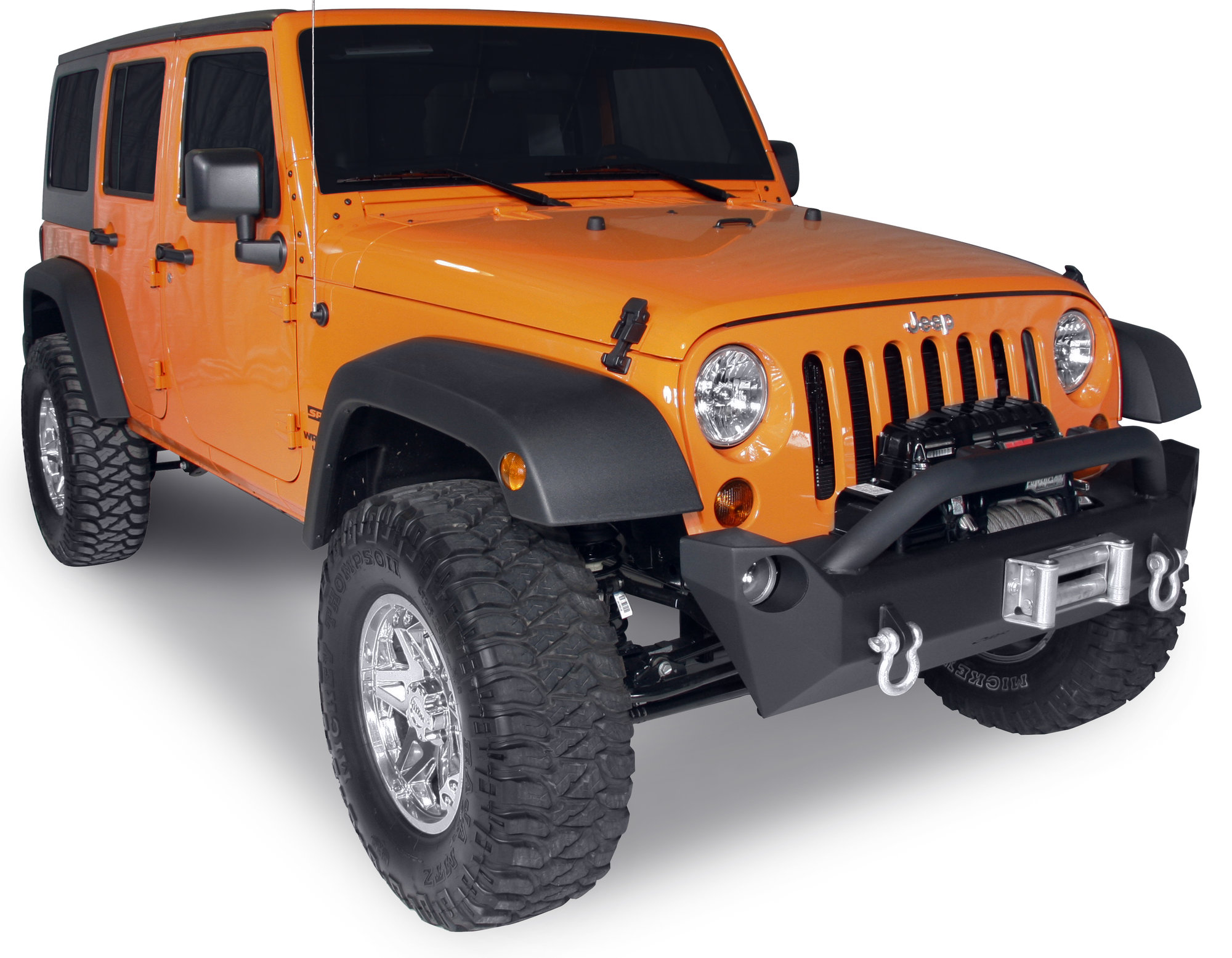 OR-FAB Front Mid Width Offset Winch Bumper with Hoop for ...