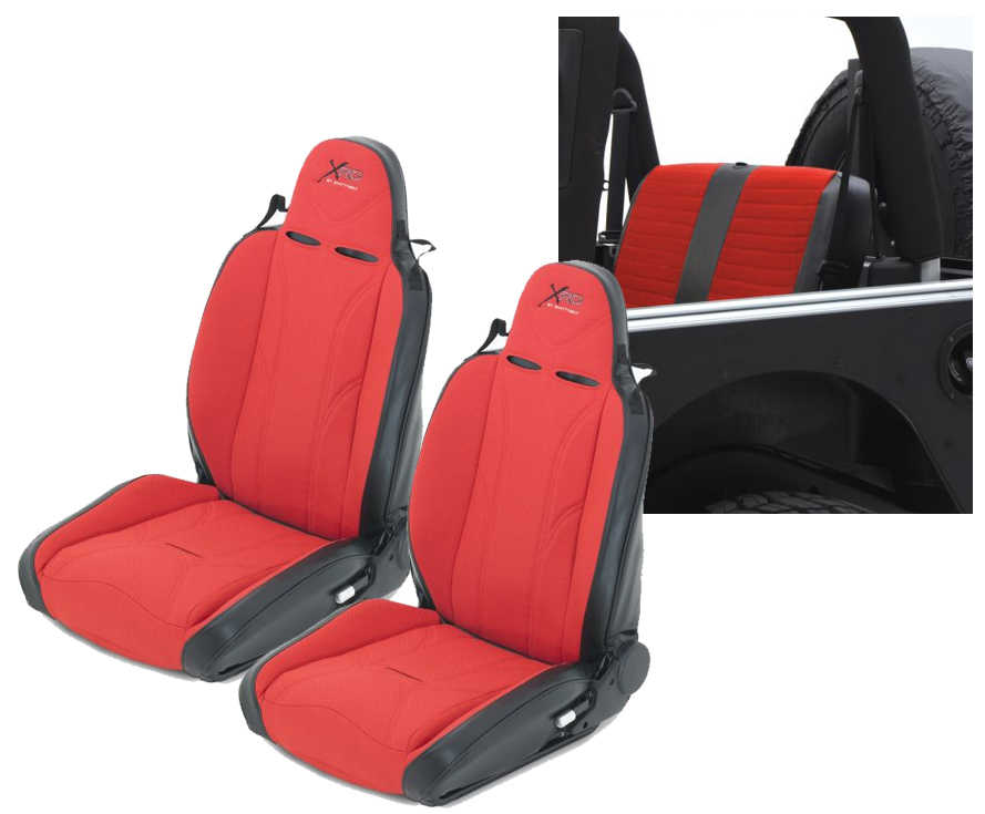 Smittybilt XRC Suspension Seats with Free Rear Seat Cover for 9702