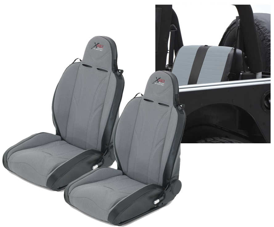 Smittybilt XRC Suspension Seats with Free Rear Seat Cover for 0816