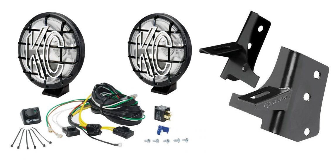 KC HiLiTES NT TJ 6" Apollo Pro Long Range Lights with Windshield Mount
