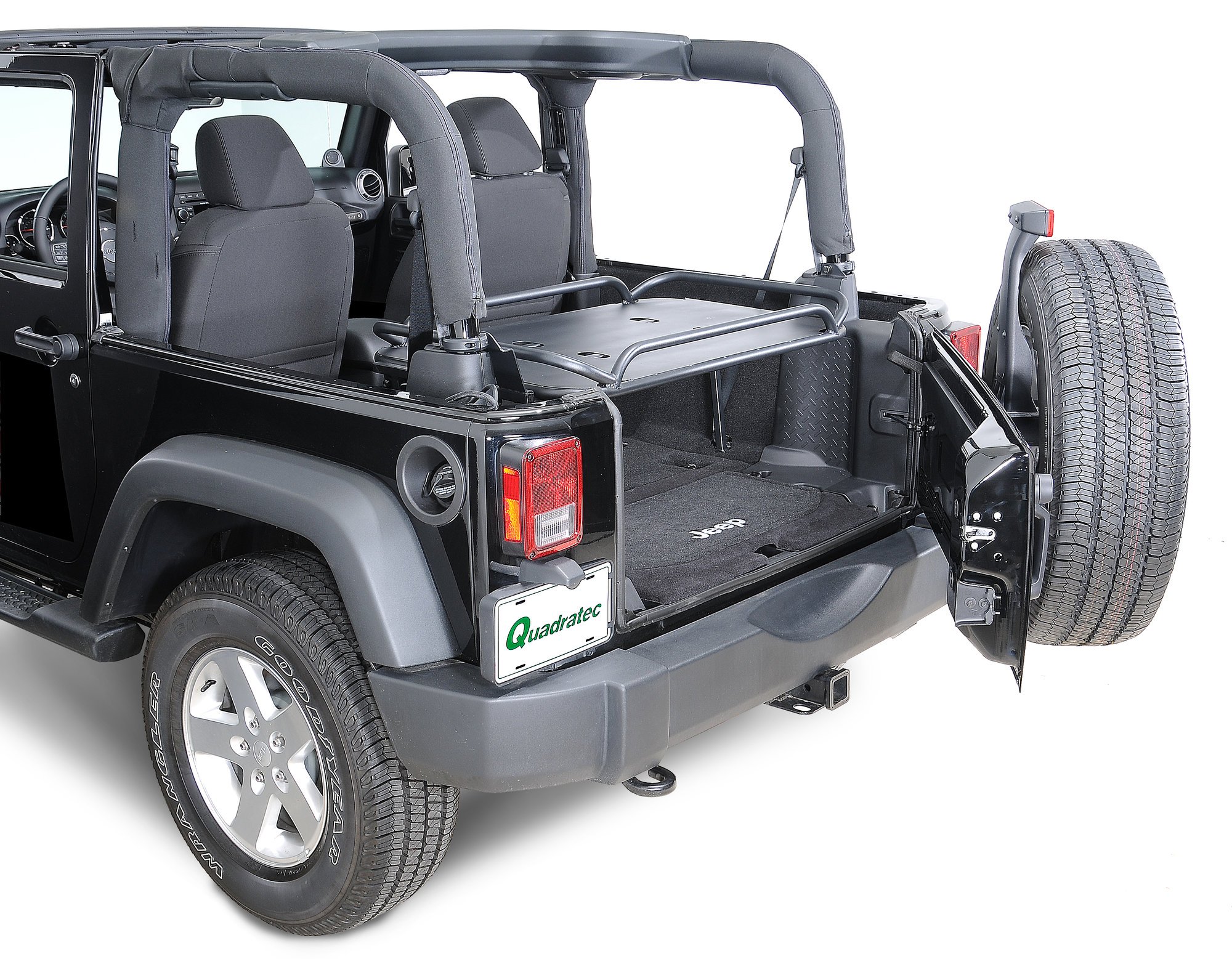 Rampage Products Rear Interior Sport Rack for 07-17 Jeep® Wrangler JK 2 Door | Quadratec Jeep Jk 2 Door Interior Cargo Rack