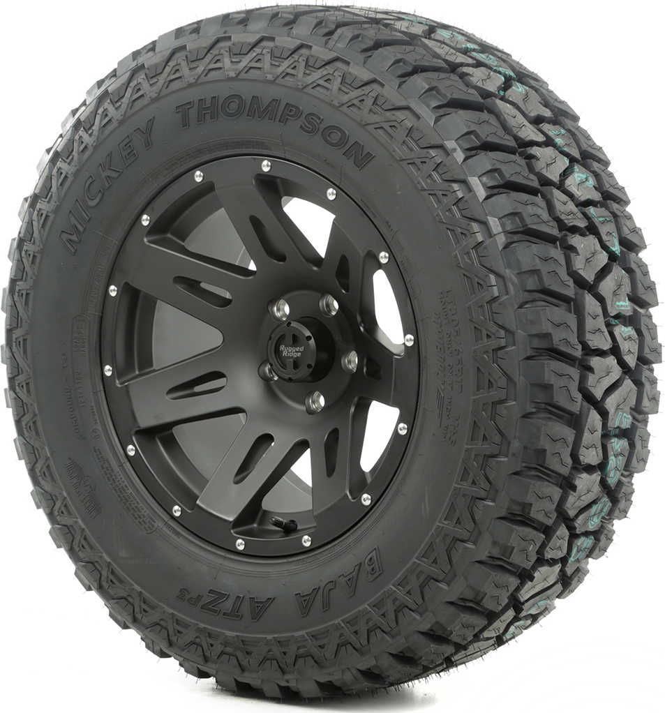 Rugged Ridge 17x9 XHD Wheel in Satin Black with Mickey Thompson ATX P3