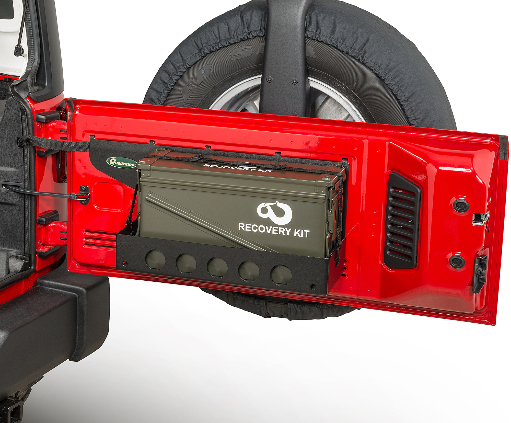 Quadratec® 12226.3000 Tailgate Cargo Shelf with 40mm Ammo Storage Can