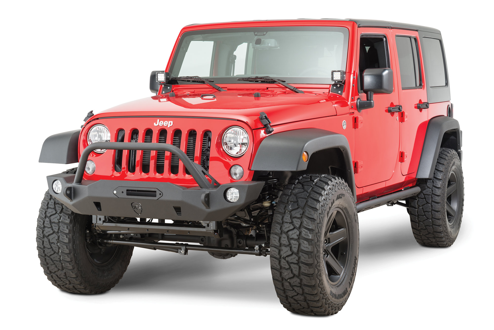 JCR Offroad Front Crusader Winch Bumper with Hoop for 0717 Jeep