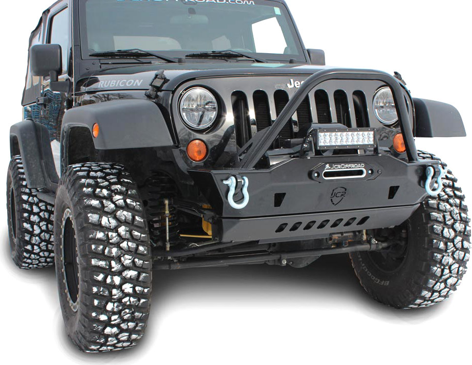 Jeep Wrangler Jk Front Bumper >> JCR Offroad Mauler Front Stubby Winch Bumper with Brush ... Jeep Wrangler Jk Front Bumper >> JCR Offroad Mauler Front Stubby Winch Bumper with Brush ...