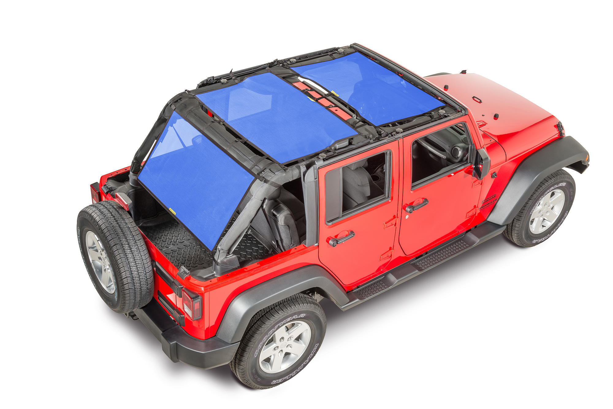 Dirtydog 4X4 Front, Rear & Cargo Sun Screen for 0717 Jeep® Wrangler