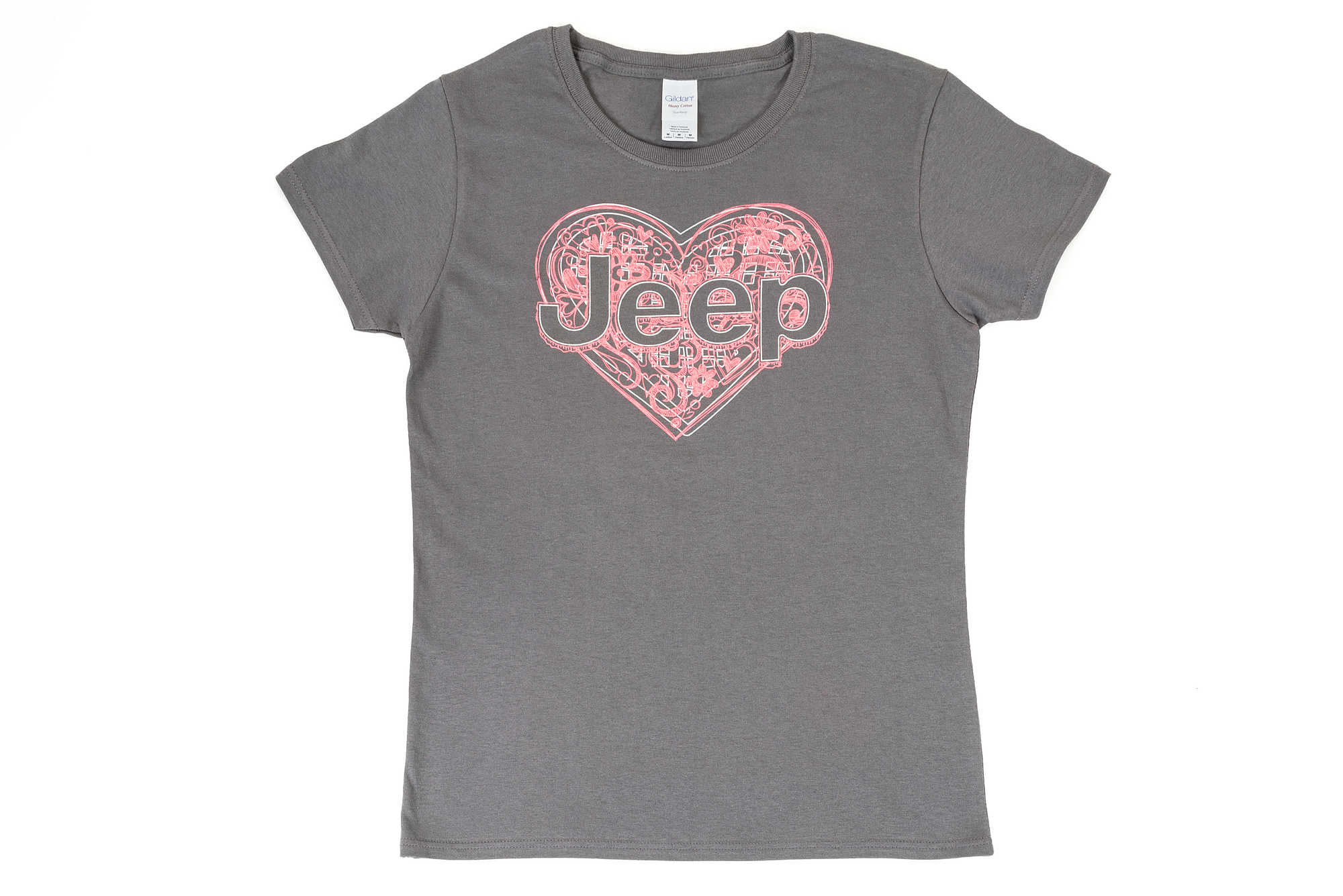 Jeep Clothing Jeep® Heart Womens Tee Shirt in Charcoal Quadratec