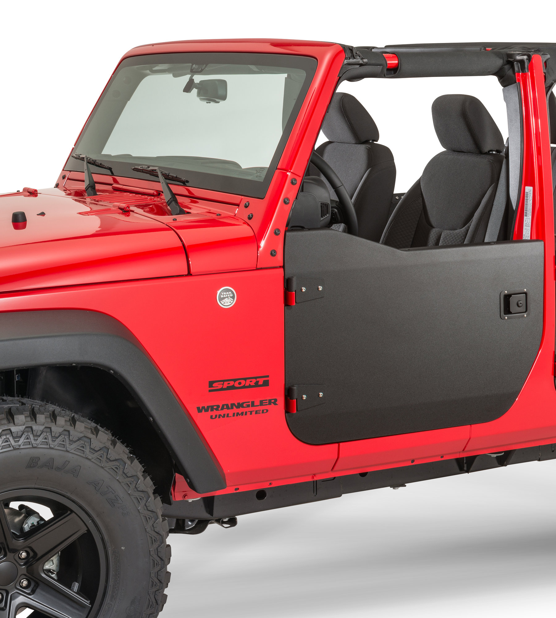 JCR Offroad Front Crusader Aluminum Trail Doors for 0717 Jeep