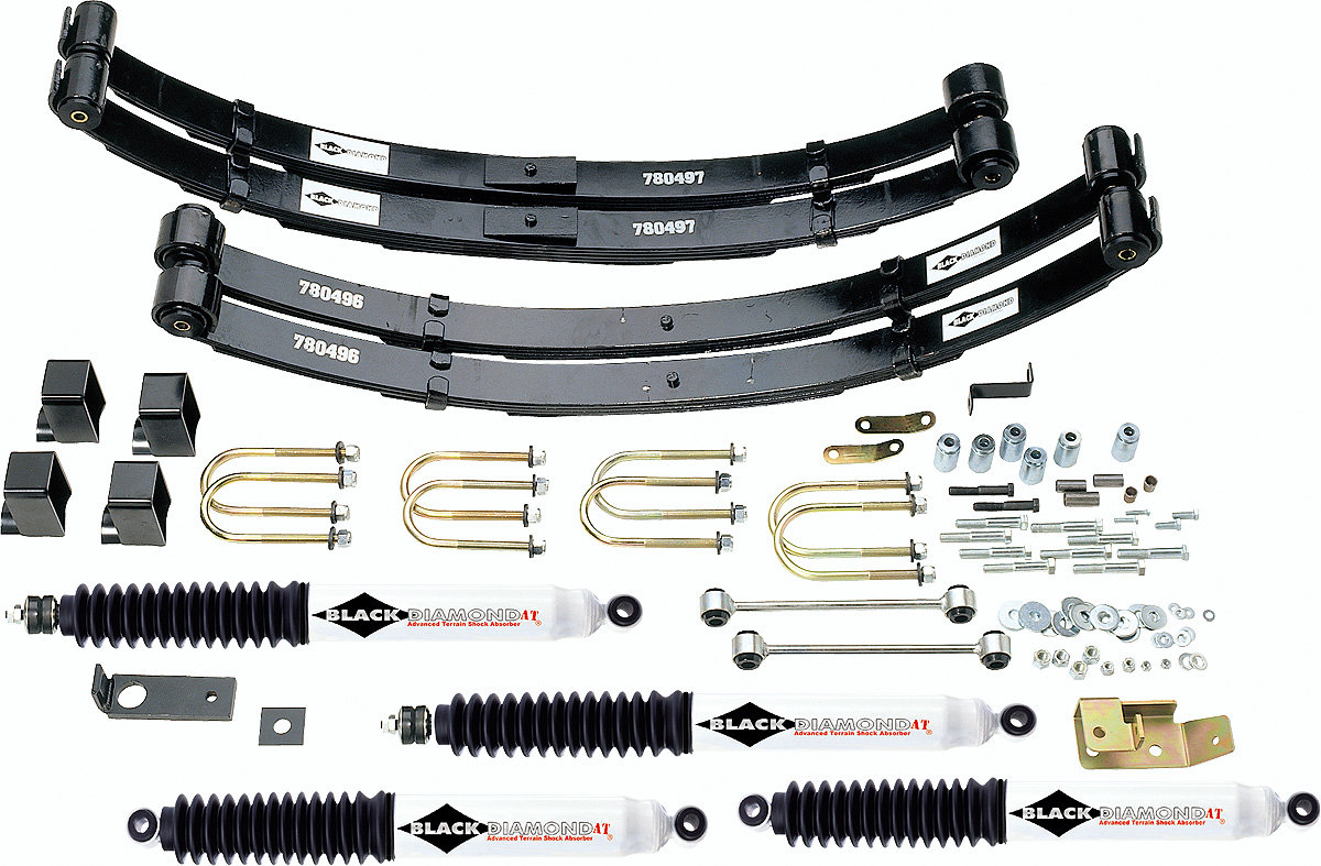 Black Diamond 3.5" Suspension Lift Kit for 8795 Wrangler YJ Quadratec