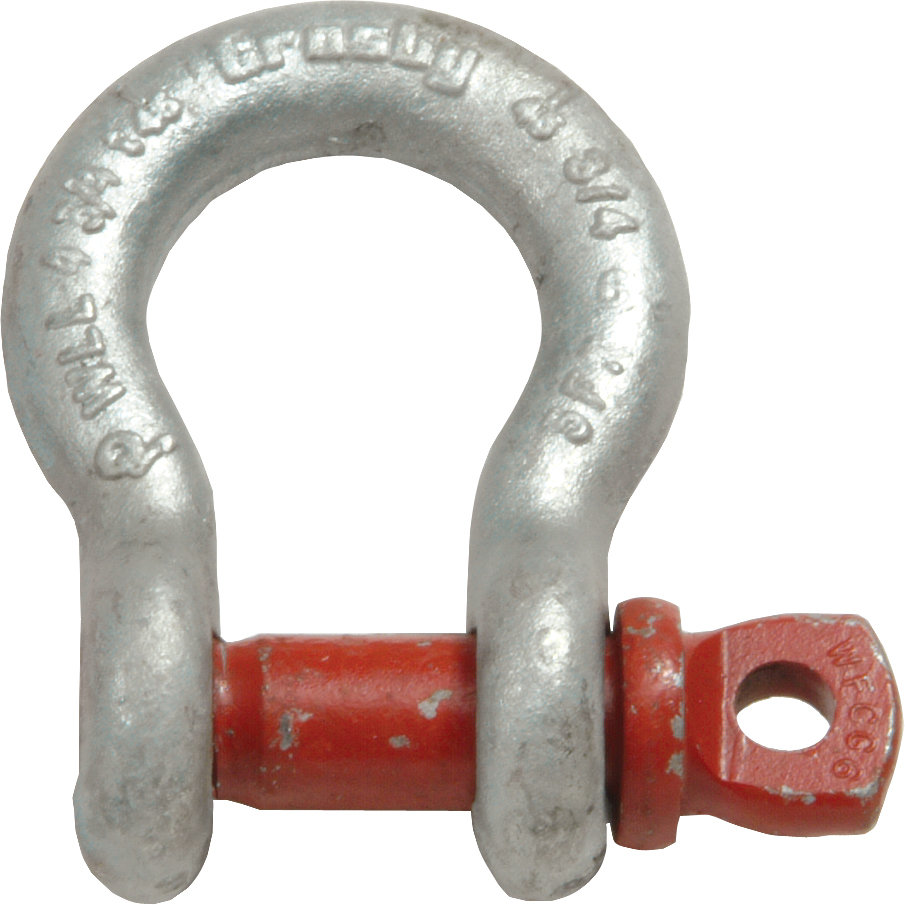 Crosby® 1018473 G209 Galvanized Screw Pin 5/8" Anchor Shackle (3/4