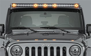 J5 51 Inch LED Light Bar with Amber Clearance Lights