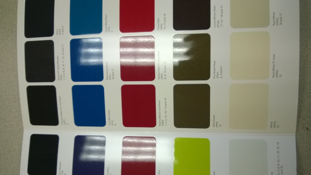 Jeep Interior Color Chart