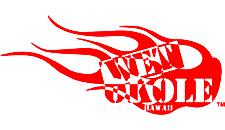 Flame logo in red