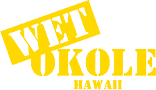 Wet Okole logo in gold