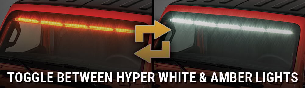 toggle between amber and white lights
