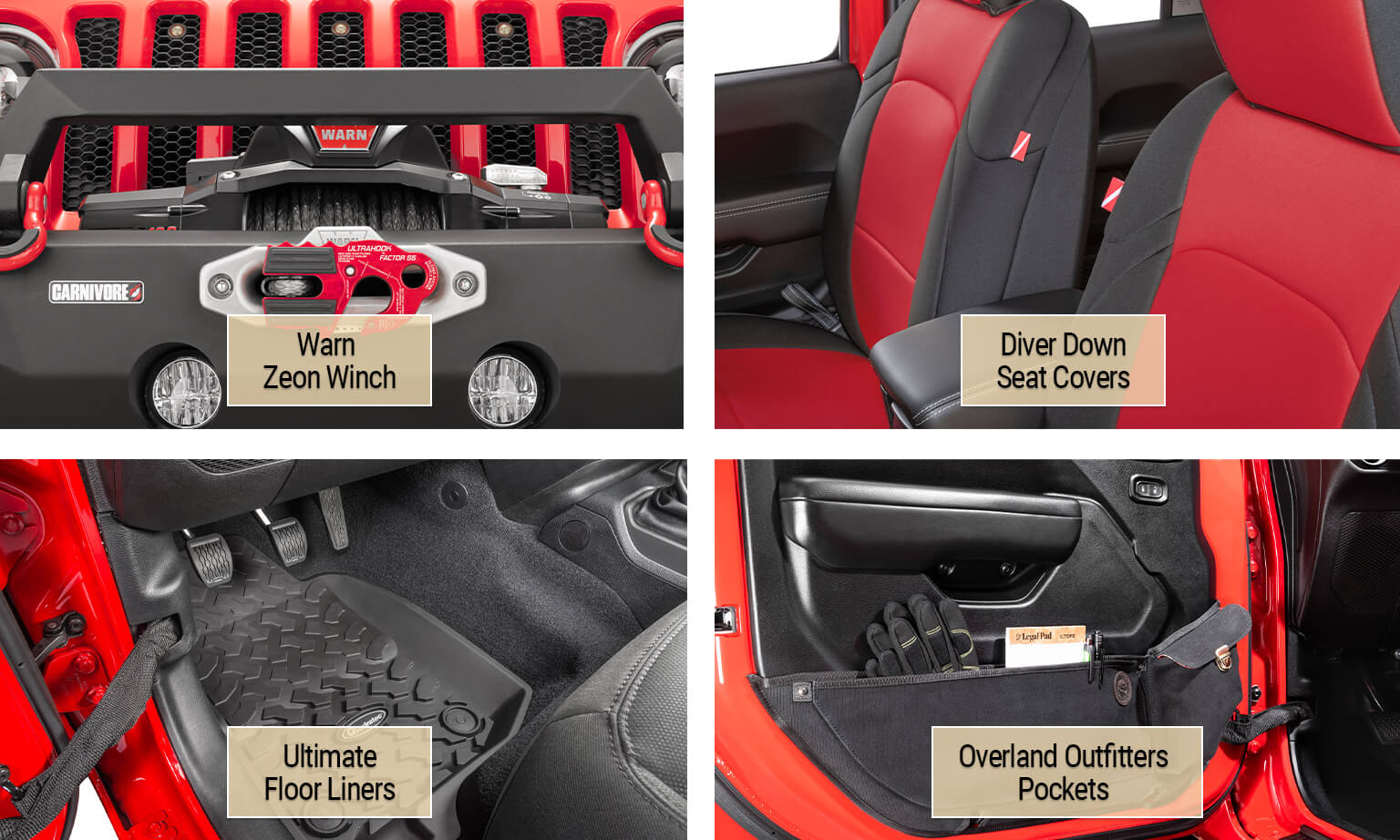 Quadratec Satges Wrngler JL giveaway stage 3 rear mods chart