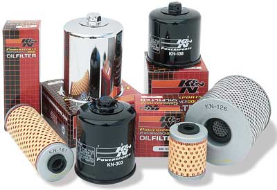 K&N Oil Filters for motorcycles and ATV's