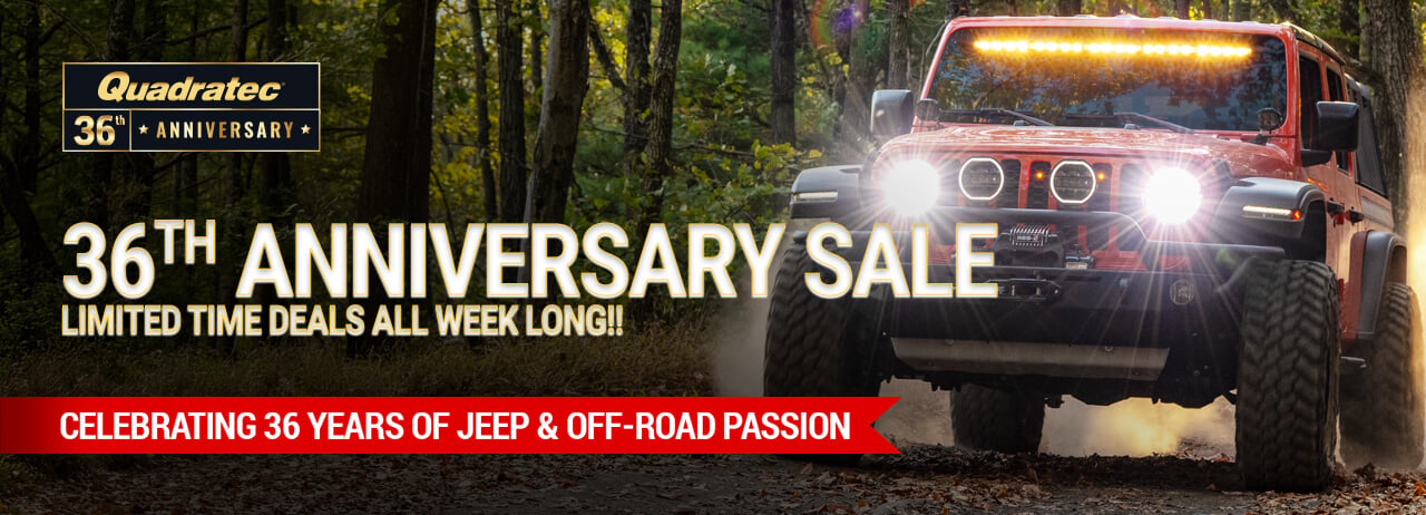 Quadratec 36th anniversary sale banner