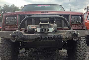 Quadratec Winch on Jeep Cherokee Bumper