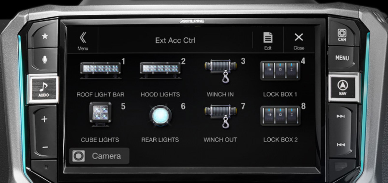 Accessory Control Screen