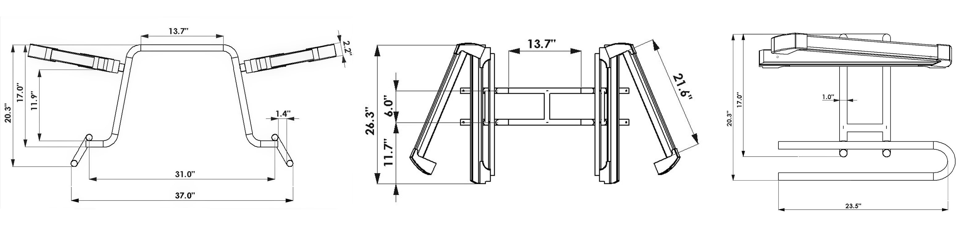 Quadratec Ski and Snowboard Adapter with Quadratec Spare Wheel 2 Bike