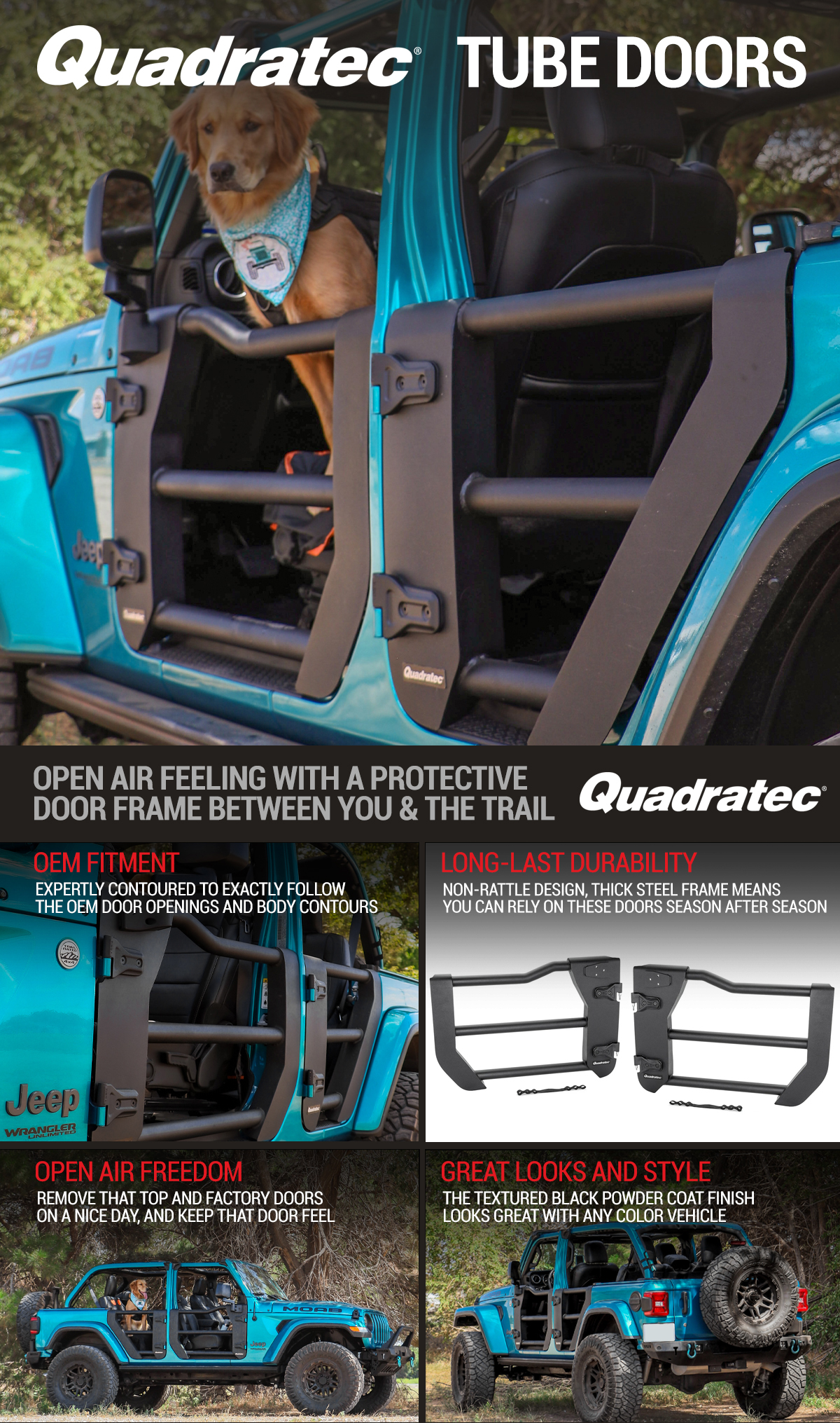 Quadratec Tube Doors infographic