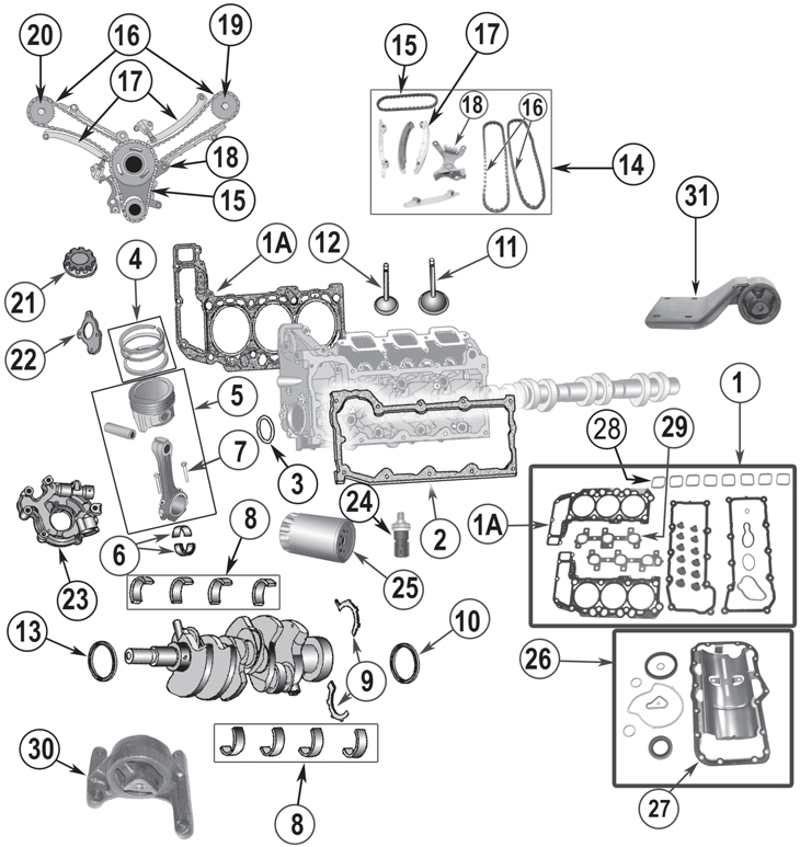 Full Engine Gasket Set W/ Head Bolts Timing Water Oil Pumps For 02-03 Dodge Jeep 3.7L