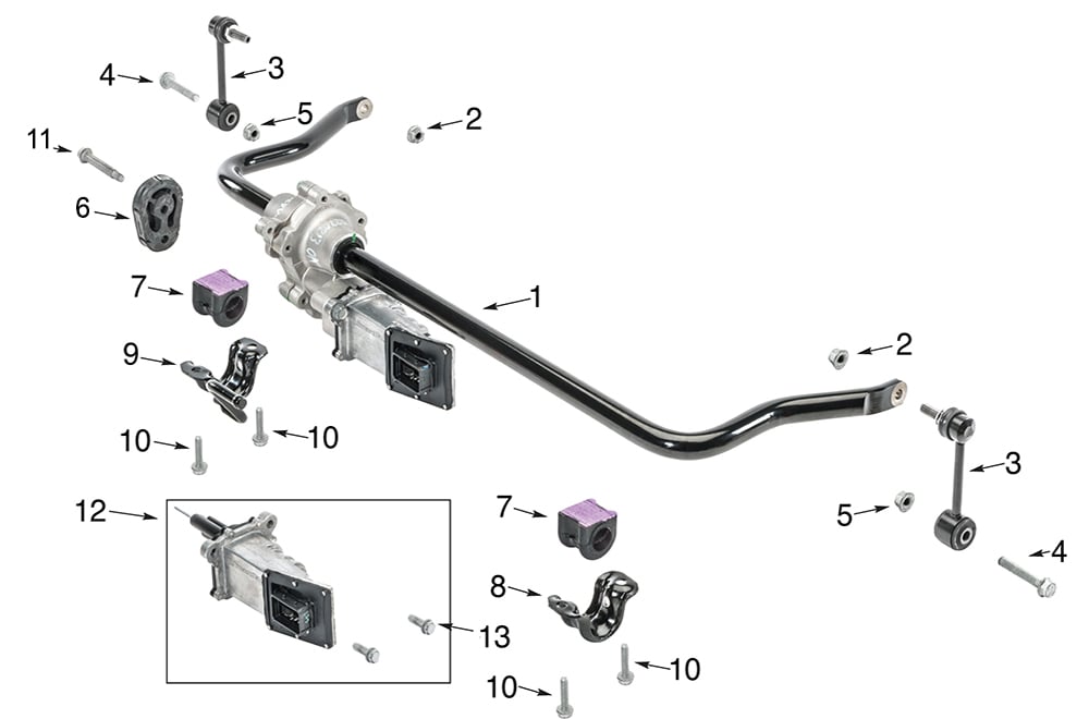 Jeep Wrangler JK Front Disconnect Stabilizer Bar Parts | Quadratec