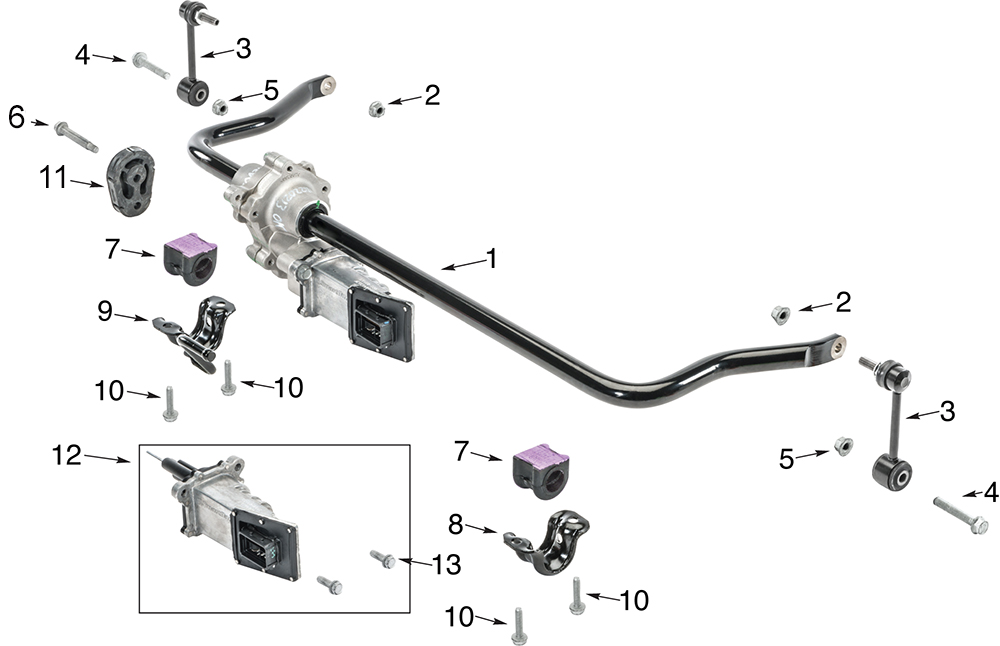 Jeep Wrangler JL Front Disconnect Stabilizer Bar Parts