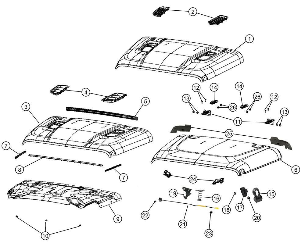 Jeep Wrangler JL Hood Parts | Quadratec