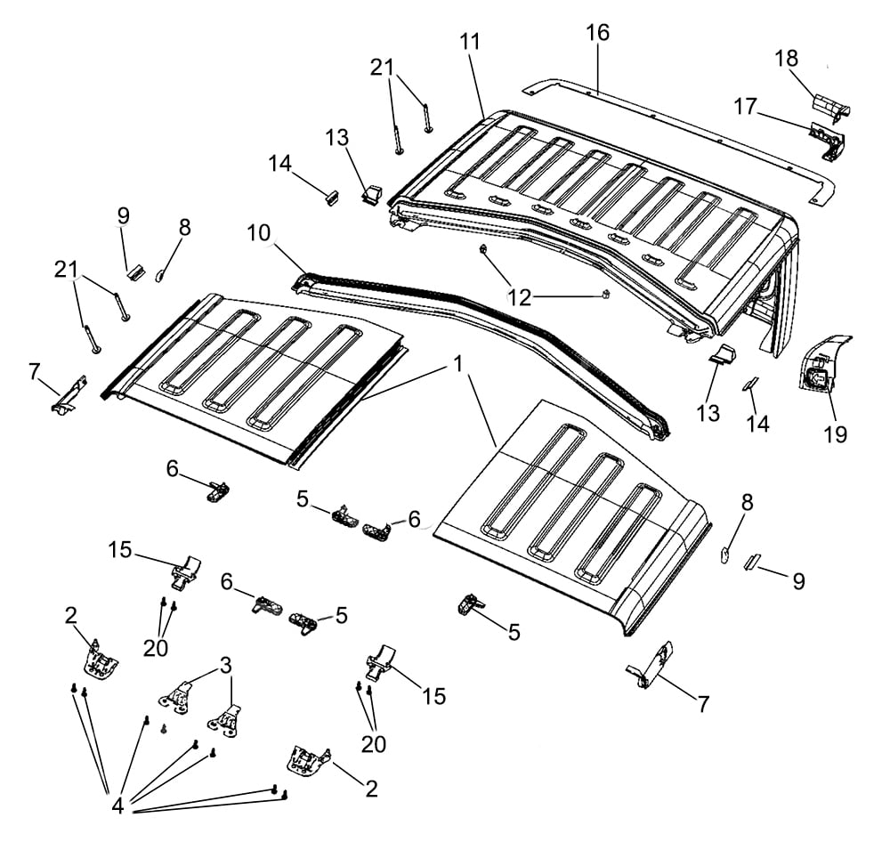 Jeep Gladiator JT Hardtop Parts