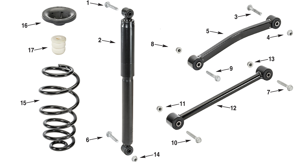 Jeep Gladiator JT Rear Suspension Parts