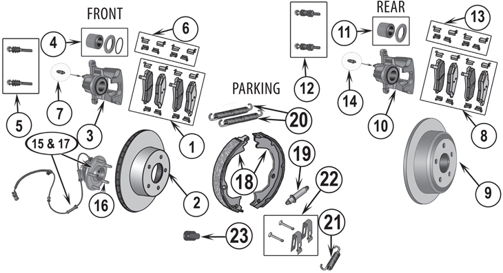 Jeep Liberty KK Brake Parts ('08-'11) | Quadratec