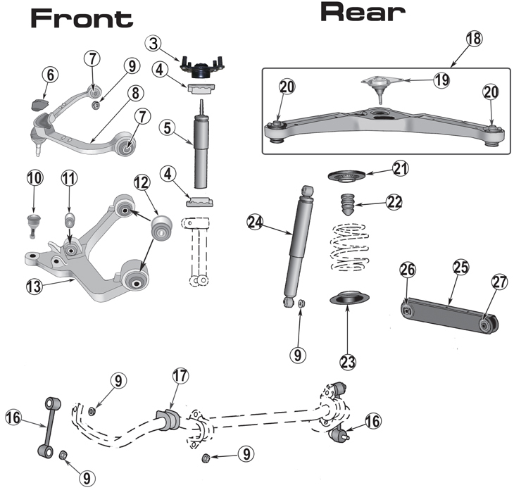 2022発売 lower suspension 2002年2003年2004年2005 2006 2007 Jeep Libertyリアアッパーローリー コントロールアームキット For 2002 2003 2004 2005 2006 2007