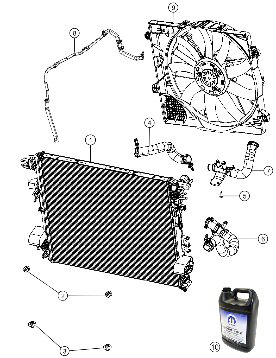 Jeep Gladiator JT Radiator Parts