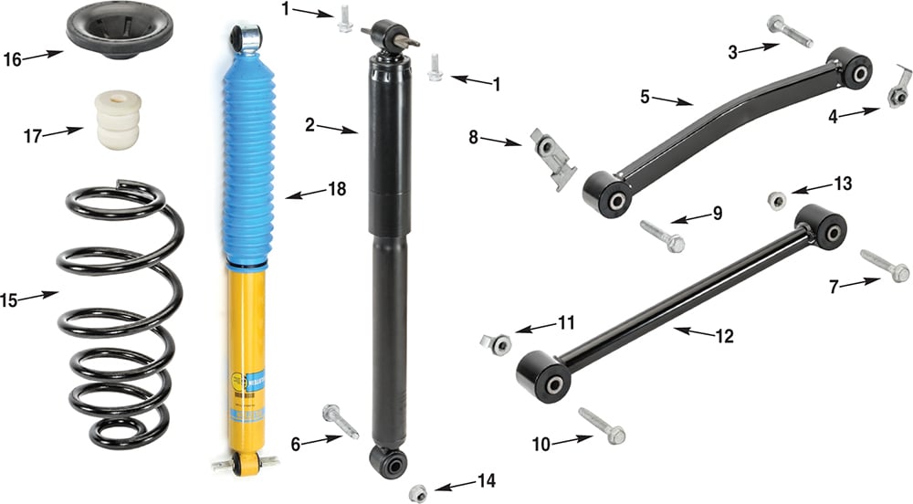 Jeep Wrangler JK Rear Suspension Parts | Quadratec