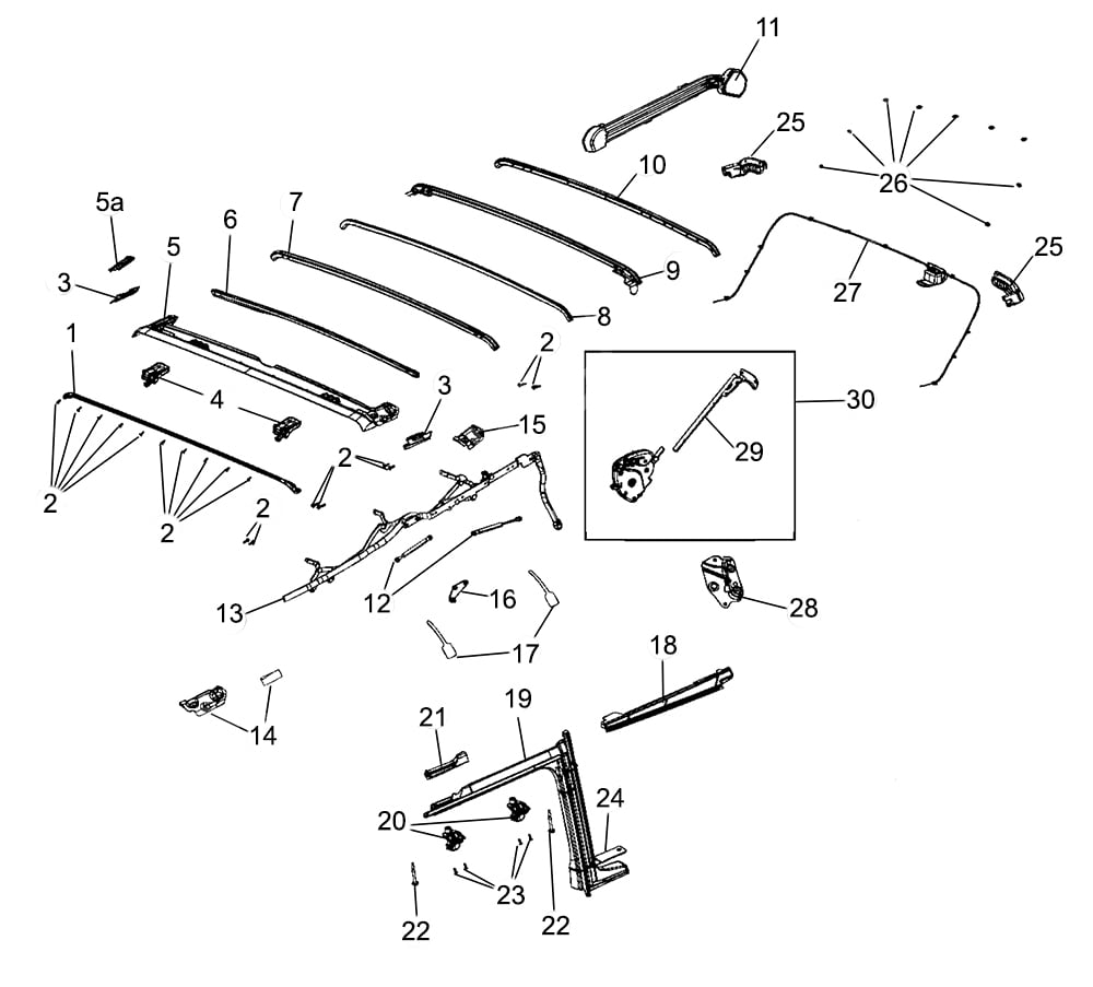 Jeep Wrangler JL Soft Top Hardware Parts 2 Door | Quadratec