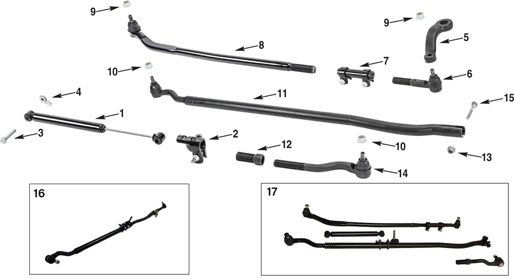 Jeep Wrangler JK Steering Linkage Parts